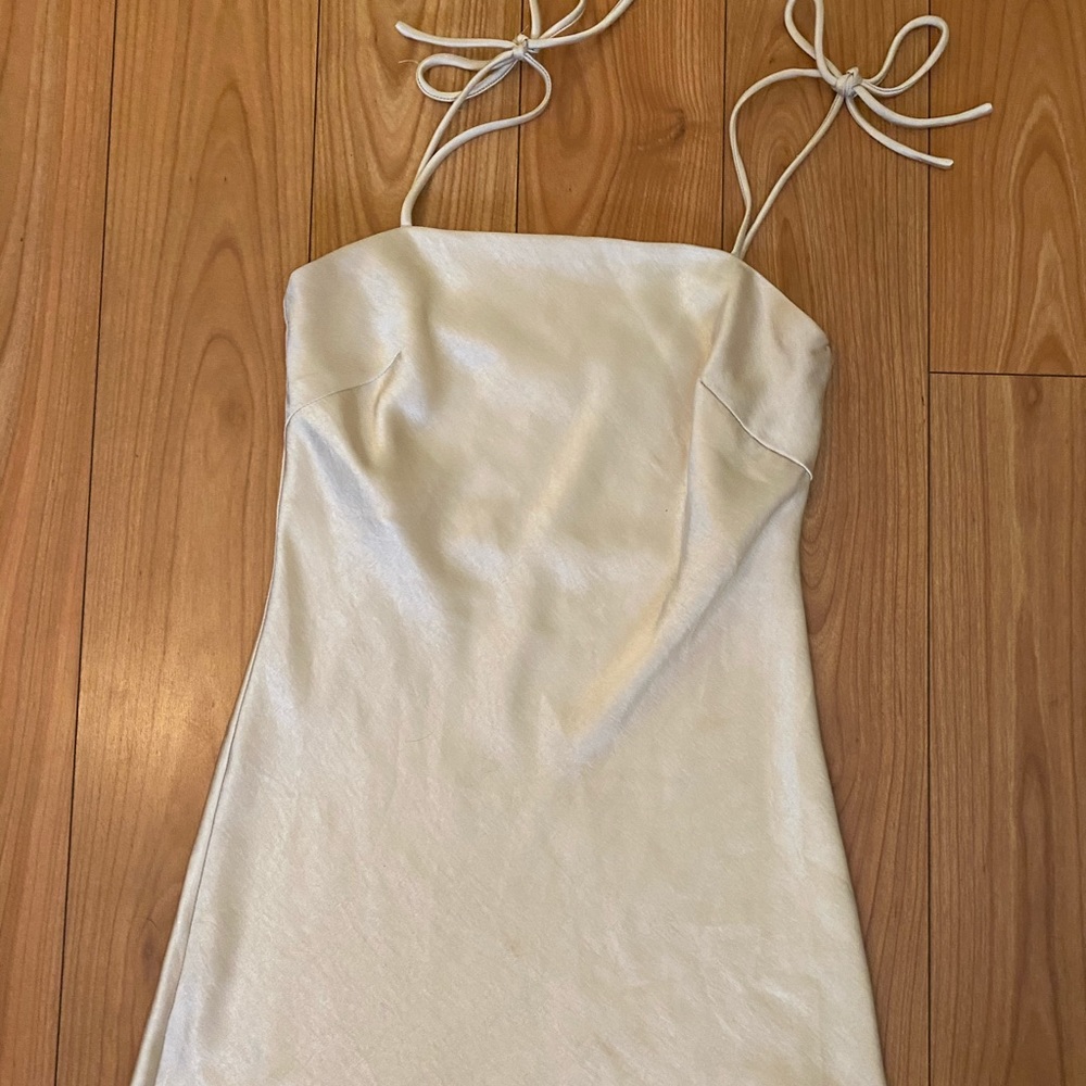 Princess Polly Silk- Gold mini dress